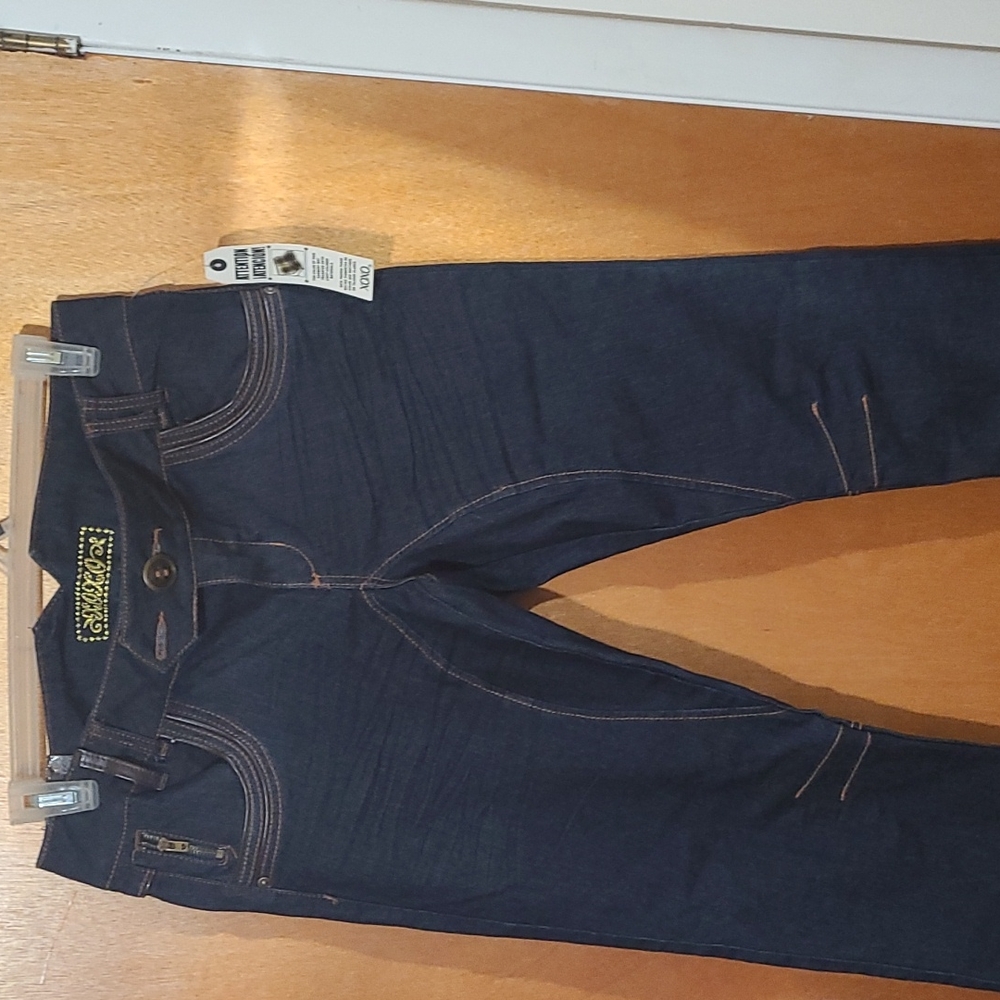 Dark blue denim jeans